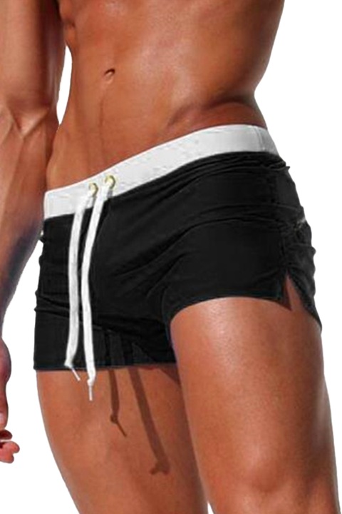 Боксерки за плуване EFAYN, тъмнозелени, мъжки, бързо съхнещи, Черен