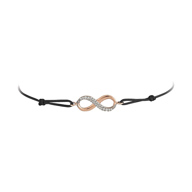 Bratara Carla M* Argint 925 Snur Negru , CZ OR6588WB