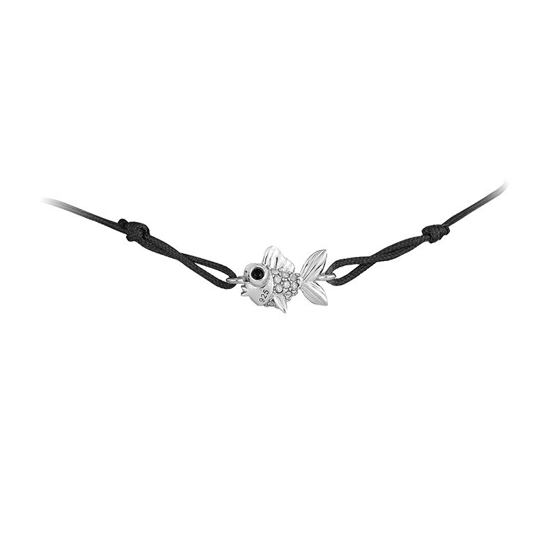 Bratara Carla M* Argint 925 Snur Negru , CZ OB8449B