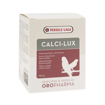 Supliment nutritiv pentru pasari Oropharma, Calci-Lux, 150g Supliment nutritiv pentru pasari Oropharma, Calci-Lux, 150g