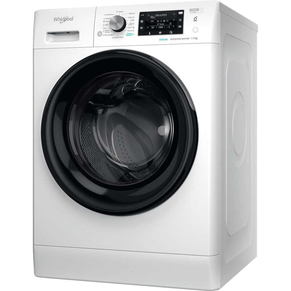 Whirlpool FFD 11469 BV EE Masina de spalat cu incarcare frontala, 1400 rpm, tehnologie 6th sense, Clasa energetica A, 11 kg, 59,5 cm, Alb