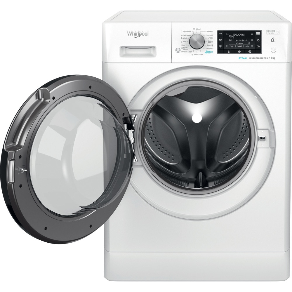 Whirlpool FFD 11469 BV EE Masina de spalat cu incarcare frontala, 1400 rpm, tehnologie 6th sense, Clasa energetica A, 11 kg, 59,5 cm, Alb
