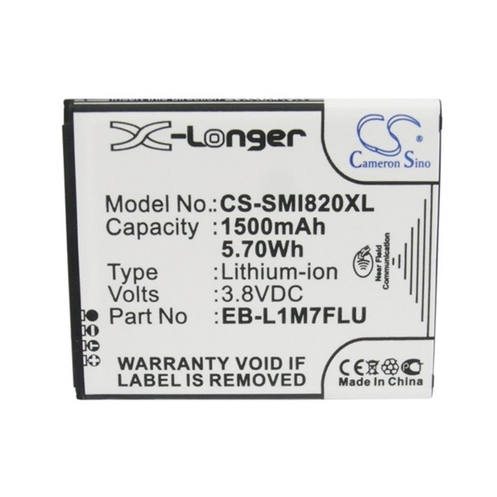 Samsung Galaxy S3 mini VE (GT-I8200) / Galaxy S3 mini (GT-I8190) Cameron sino li-ion akku (3,8v / 1500 mah, samsung eb-f1m7lu kompatibilis), CS-SMI820XL, gyártói csomagolás