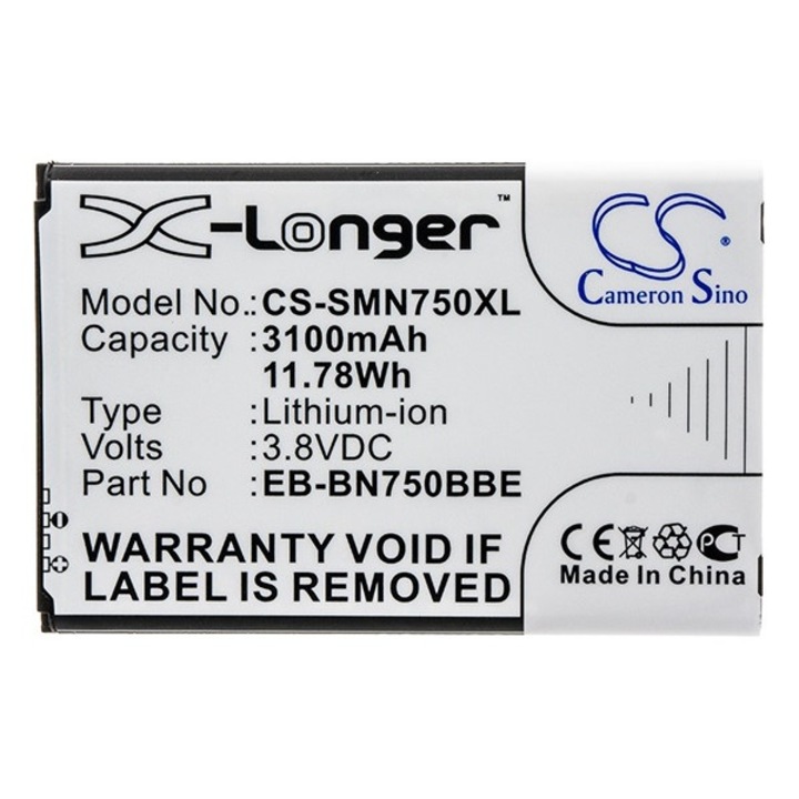 Samsung Galaxy Note 3 Neo (SM-N7505) Cameron sino li-ion akku (3,8v / 3100 mah, samsung eb-bn750bbc kompatibilis), CS-SMN750XL, gyártói csomagolás