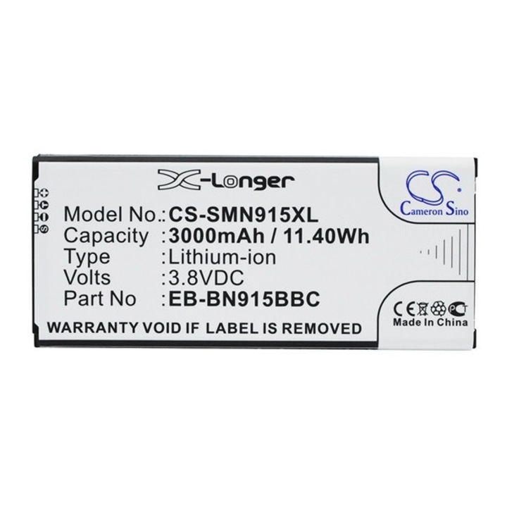 Samsung Galaxy Note Edge (SM-N915FY) Cameron sino li-ion akku (3,8v / 3000 mah, samsung eb-bn915bbc kompatibilis), CS-SMN915XL, gyártói csomagolás