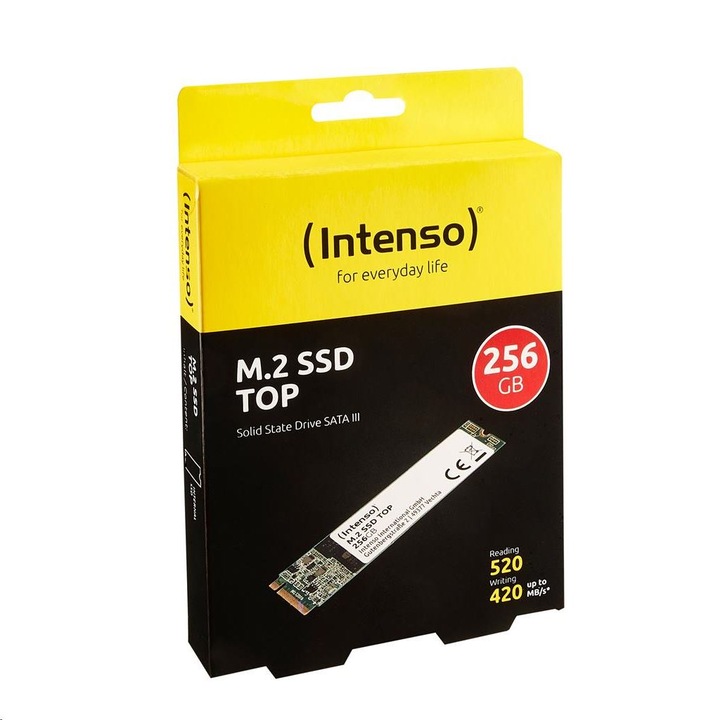 SSD памет Intenso Premium, 256 GB, M.2, SATA III