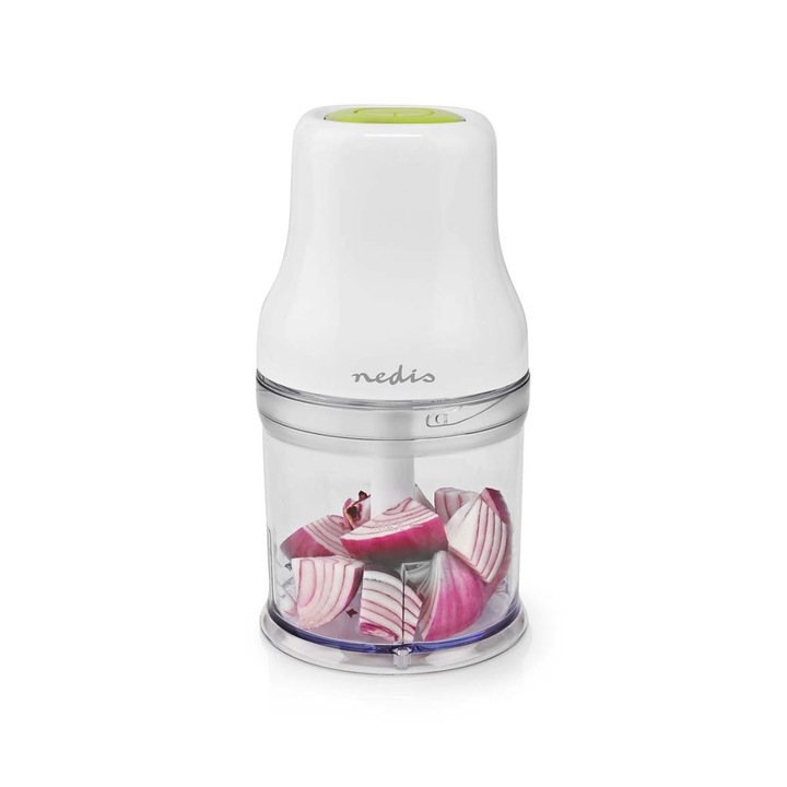 Élelmiszer Aprító, Nedis, 200 W teljesítmény, 0.5 L, Műanyag, 1 Sebesség, Fehér
