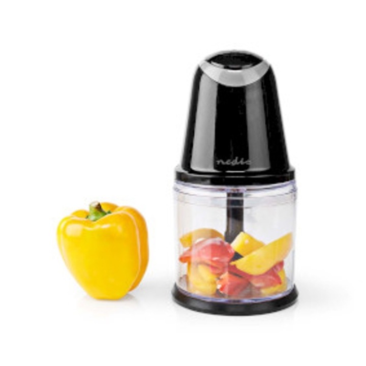 Élelmiszer aprító, Nedis, 260 W Teljesítmény, 0.5 L, Műanyag, 2 Sebesség, Fekete