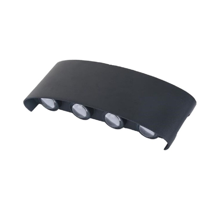 Aplica led iluminat exterior 8w IP65 neagra