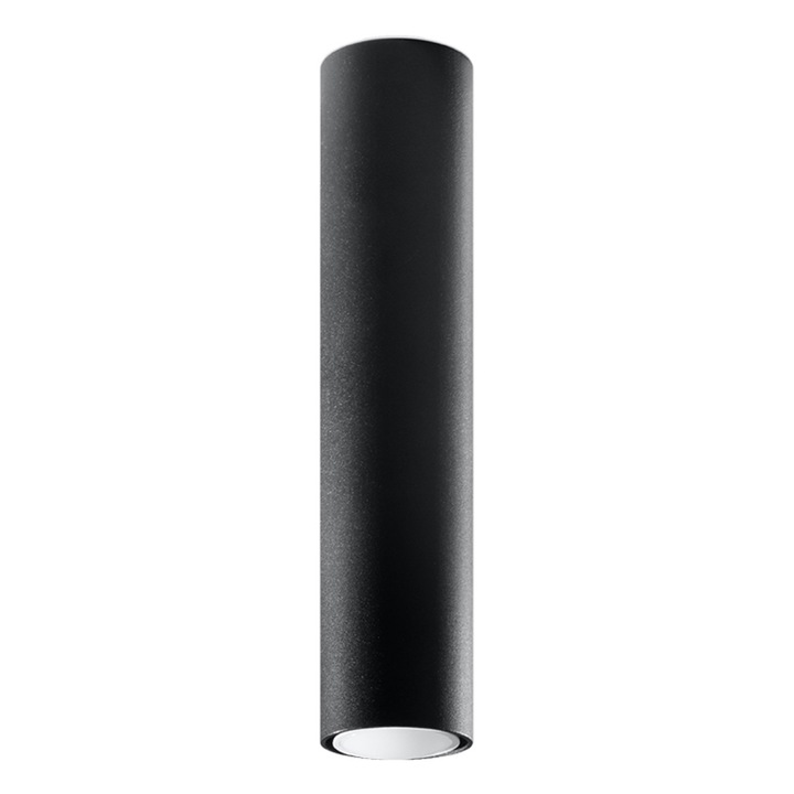 Lustra de tavan Lagos negru otel 1 bec tub modern de interior