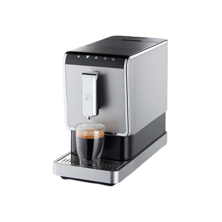 Aparat automat de cafea Tchibo Esperto Caffe, 1470W, rezervor de apa 1.1l, 19 bar, rasnita de cafea, argintiu
