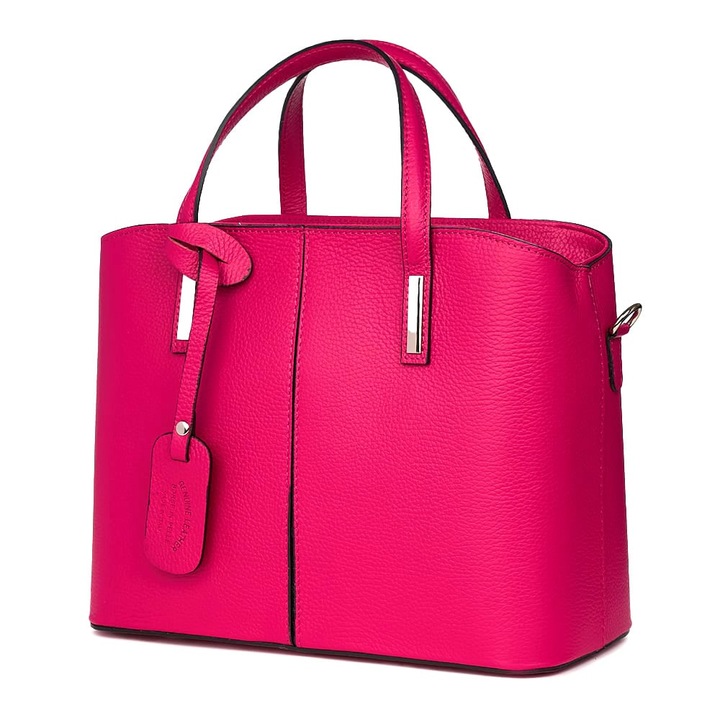 Дамска чанта от естествена кожа Gianna fuchsia