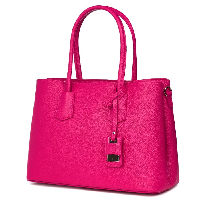 Valentina fukszia természetes bőrből készült női táska
