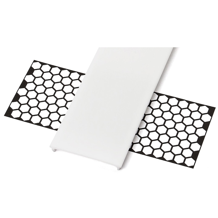 Difuzor pentru profil LED Lumines Wide Milky, PMMA, 2m, Alb