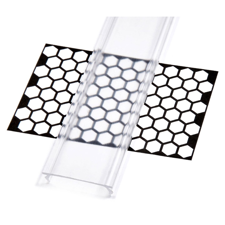 Difuzor pentru profil din aluminiu Lumines, Double, Pmma, 1 m, Transparent