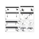 Set tub LED si corp etans Koloreno, T8, 9W, 60 cm, Lumina neutra 4500K, Gri/Transparent