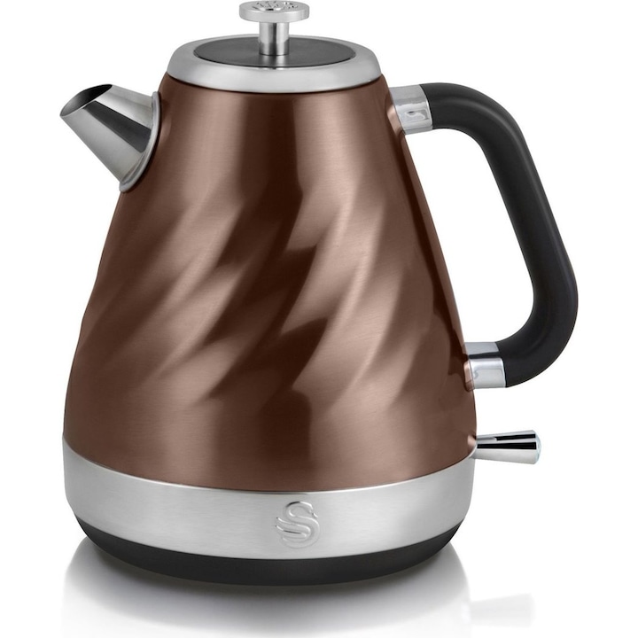 Fierbator PRIMO 1.7L 2200W digital, 4 niveluri de temperatura, inox, negru