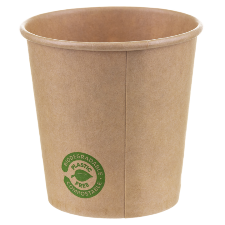 Set Pahare carton zero plastic kraft 120 ml 50 buc