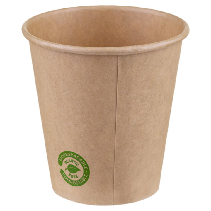 Set Pahare carton zero plastic kraft 180 ml 50 buc