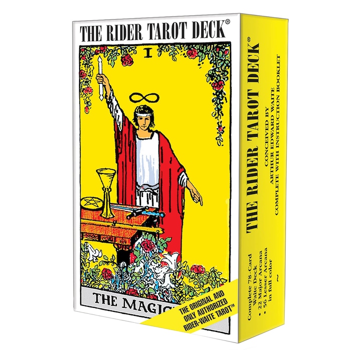 Sundiguer Tarot kártyák, The Rider, Arthur Edward Waite, Pamela Coleman Smith, sokszínű