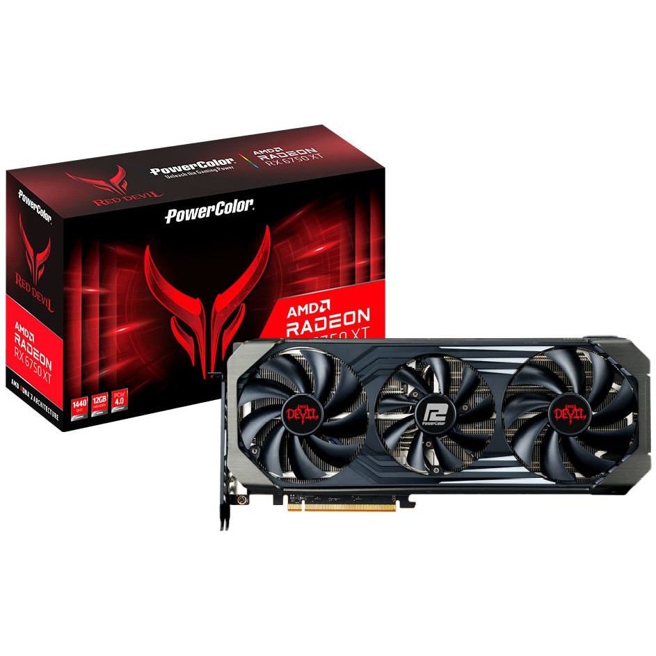 Видео карта PowerColor Radeon RX 6750 XT 12GB Red Devil OC, GDDR6