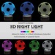 Lampa De Veghe 3D LED Minge Fotbal, YWX, Acril, Model minge, Alimentare USB, RGB, 7 Culori, Lumina Ambientala, Multicolor
