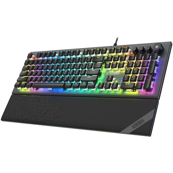 Клавиатура iBox Aurora K-3, USB, QWERTY, сребрист