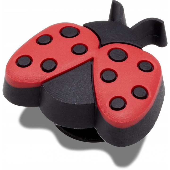 Accesoriu incaltaminte Crocs Jibbitz, Lil Ladybug, Negru/Rosu