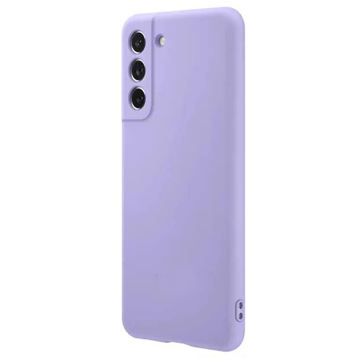 Szilikon tok Samsung Galaxy S21 FE-hez, Szilikon TPU, Ultra Safe Camera, Ultra Protect Tech, Világoslila