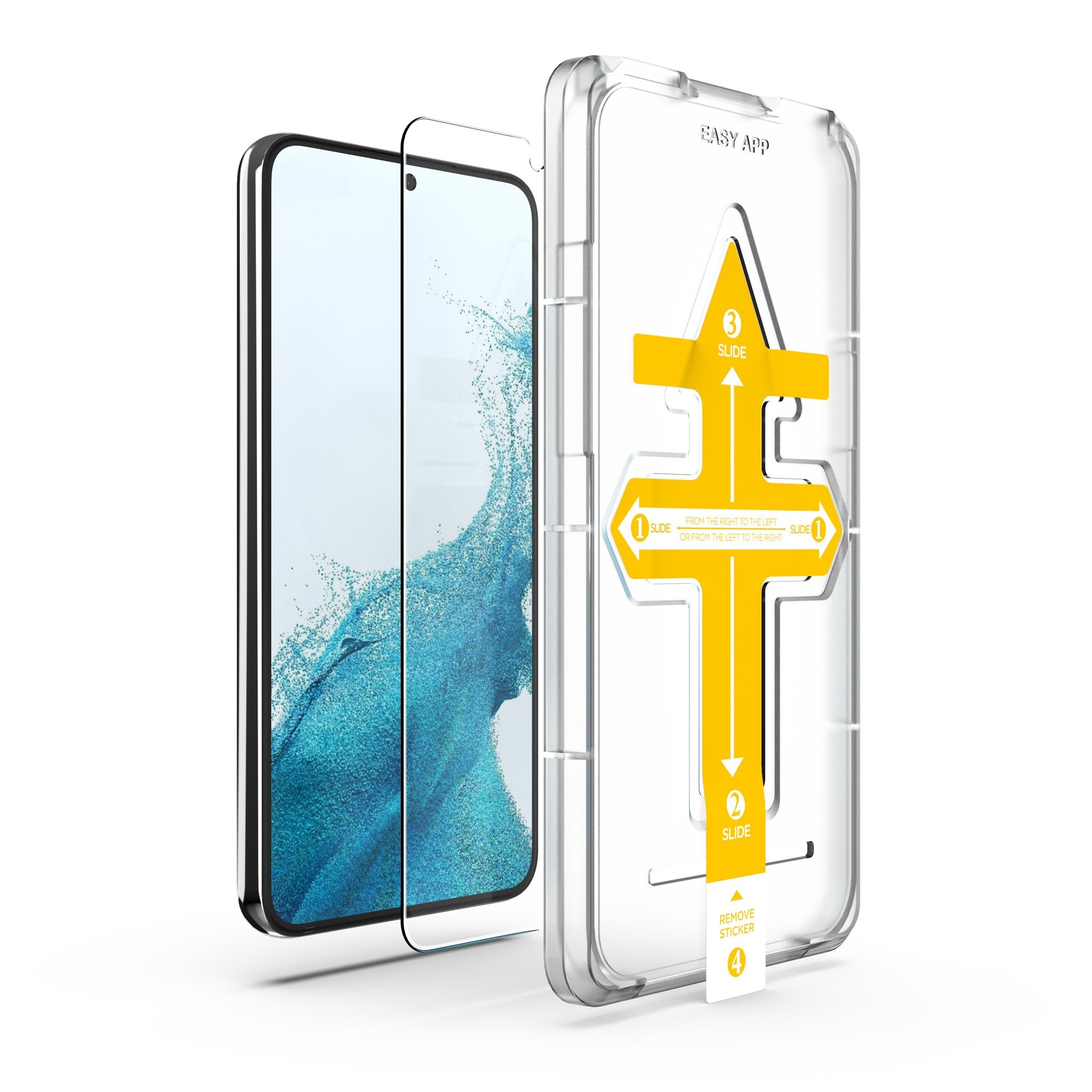 Set 2 folii sticla securizata cu sistem de montare usor si rapid compatibila cu Apple iPhone 13 / 13