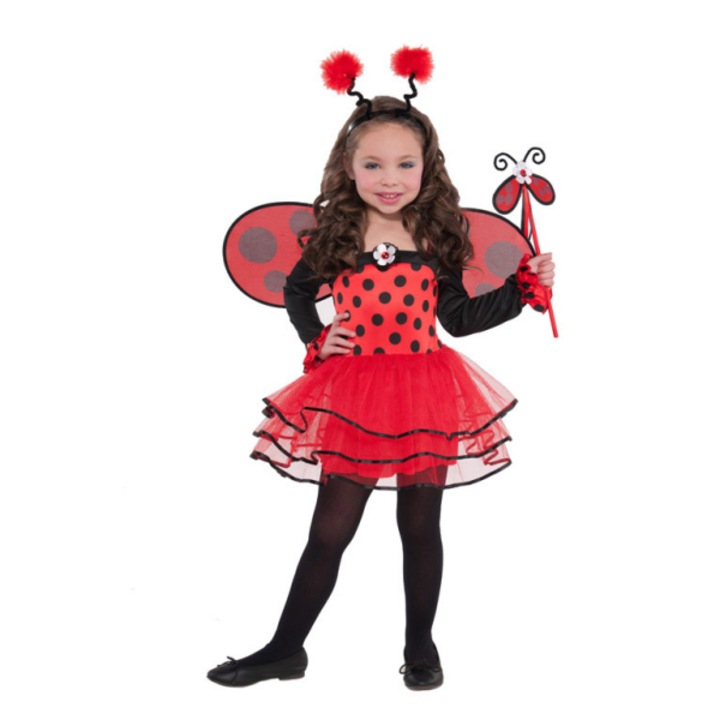 Costum Buburuza balerina pentru fete,4-6 ani, 110 cm