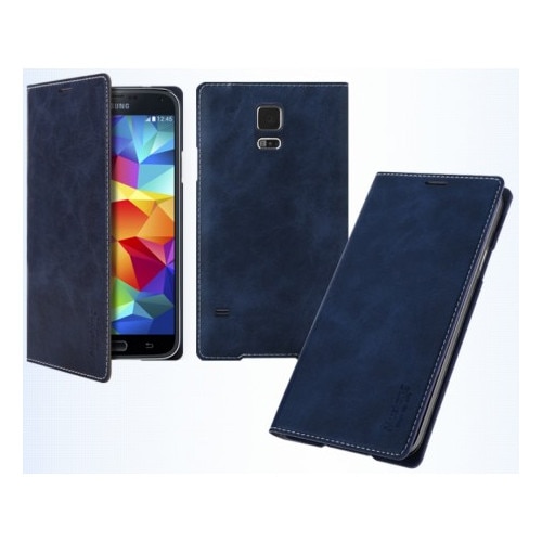 Husa LG G3 Arium Mustang Flip Book Battery Cover albastru navy