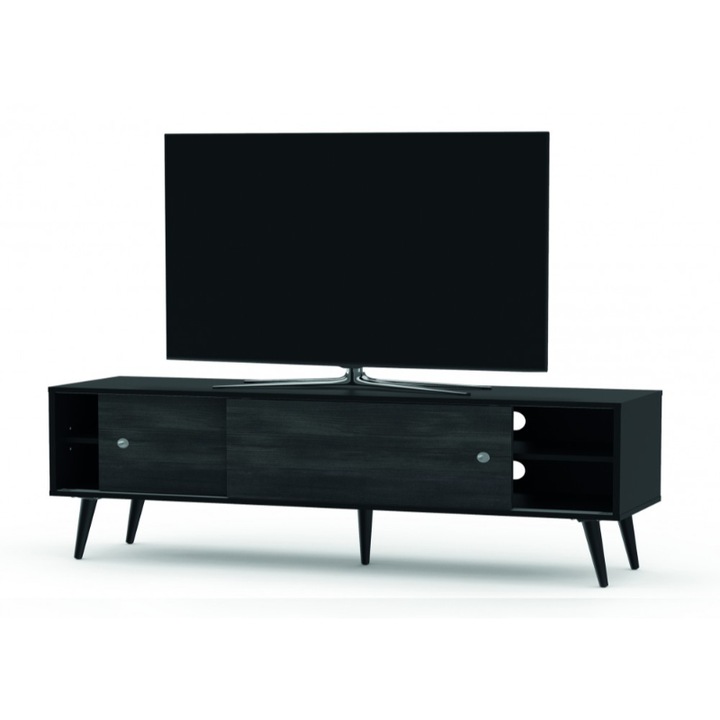 Comoda pentru TV Sonorus Retro, MDF, 180x40x55 cm, Negru