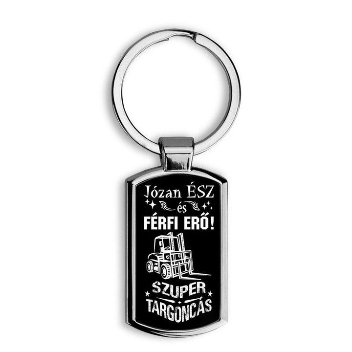 Szuper targoncás elegáns fém kulcstartó