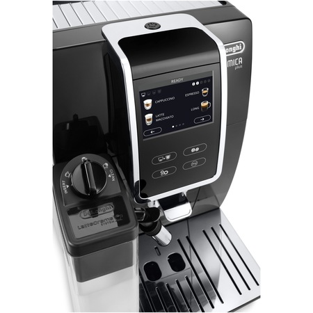Espressor automat DE’LONGHI Dinamica ECAM 370.70.B, Carafa pentru lapte cu sistem LatteCrema, Rasnita metalica cu 13 setari, 1.8 l, 1450 W, 19 bari, Negru