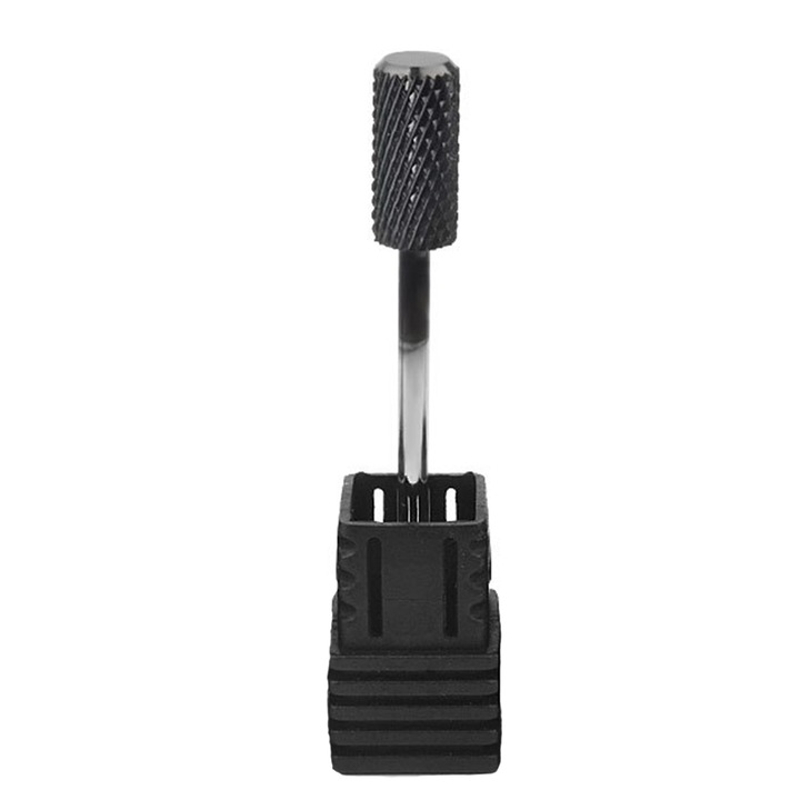 Bit carbid, capat pentru freza electrica, forma cilindrica, duritate fina, negru, model 3