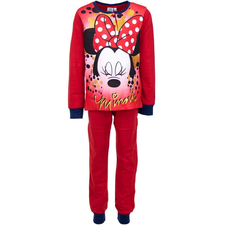 Minnie Mouse hosszú pizsama HS7168, Piros