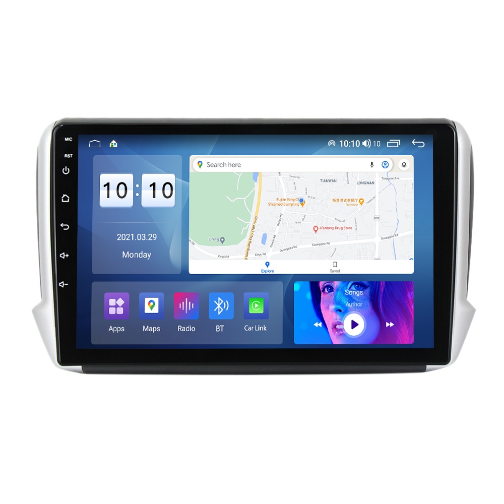 208 2008用 2012-2018用 Carplay アンドロイドナビ Android プジョー - カーナビ