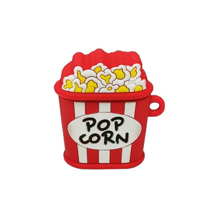 Husa pentru AirPods cu Inel Prindere Popcorn