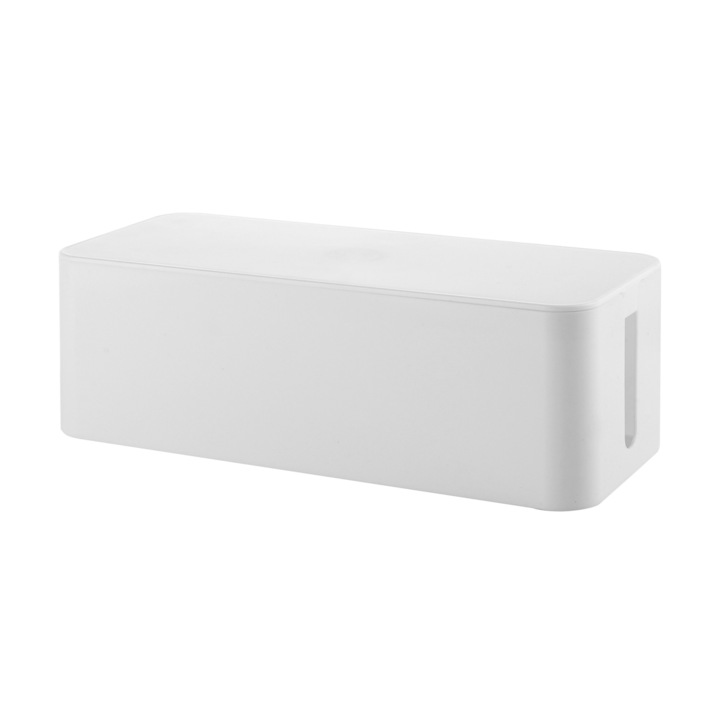 Organizator de cabluri VIRONE L CB-1/W, plastic, alb