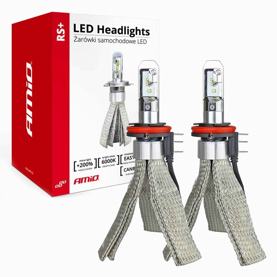 AMiO RS+ Slim Series H15 LED Headlight kit - up to 340% more light