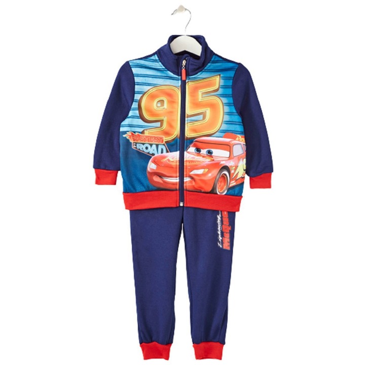 Trening baieti cars, model CR2044, Albastru, 92 CM