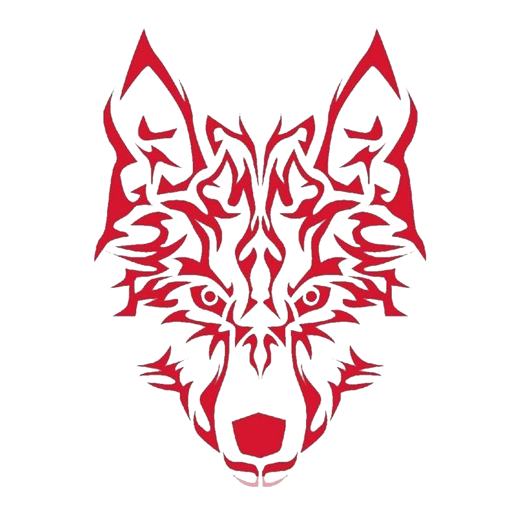 Стикер за кола Tribal Wolf, червен, 30 см eMAG.bg