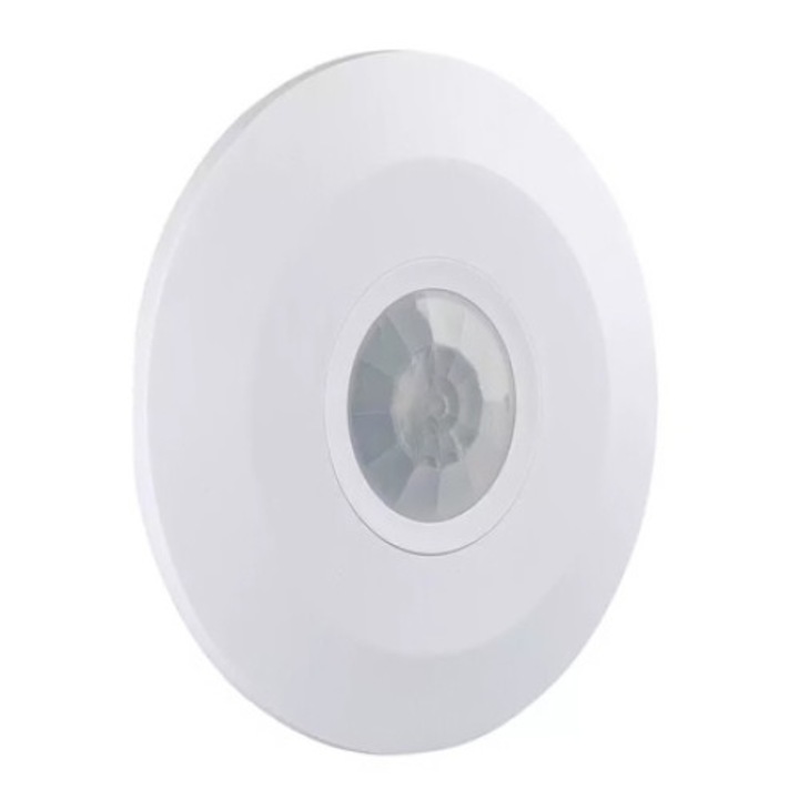 Senzor PIR pentru tavan, Alb, Plat