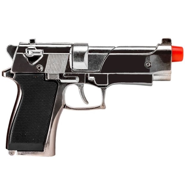 Pistol cu capse, metalic, multicolor, 13 cm