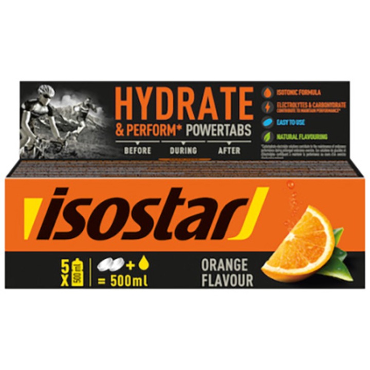 Енергийни таблетки Isostar Orange, 120 гр
