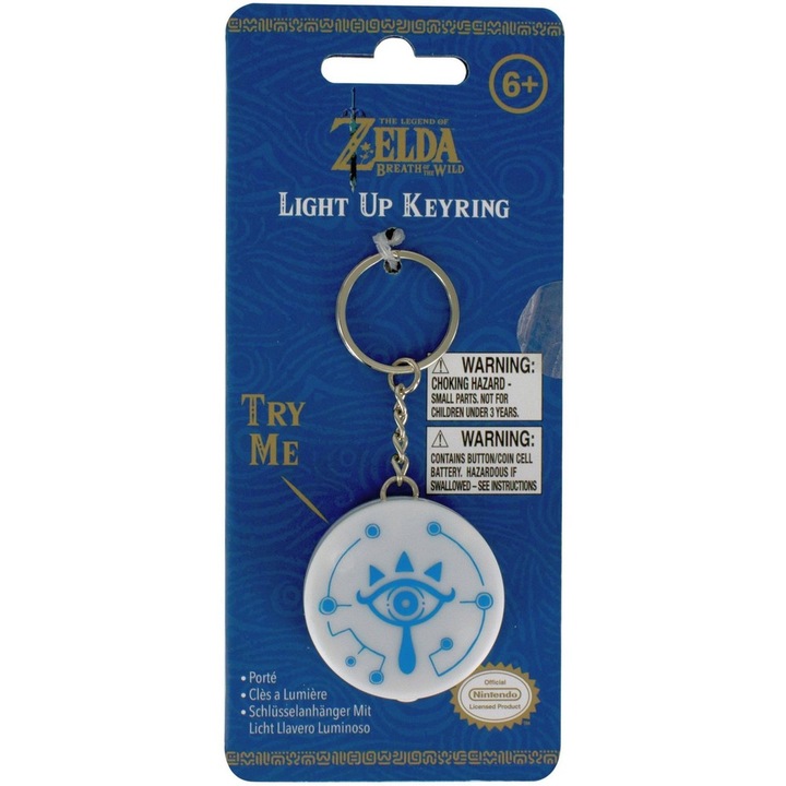 Ключодържател със светлина The Legend Of Zelda Sheikah Eye размер 7 см