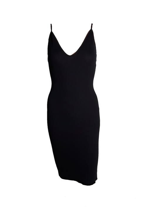 Rochie dama, broderie spate, negru, S-M