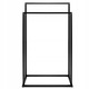 Suport pentru prosoape de baie, metalic, 2 brate, negru, 45x21.5x84 cm, Springos
