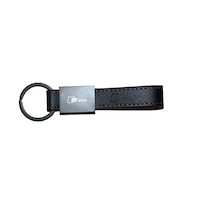 Breloc personalizat Audi S-line, din piele, cusatura manuala, 11 cm, negru